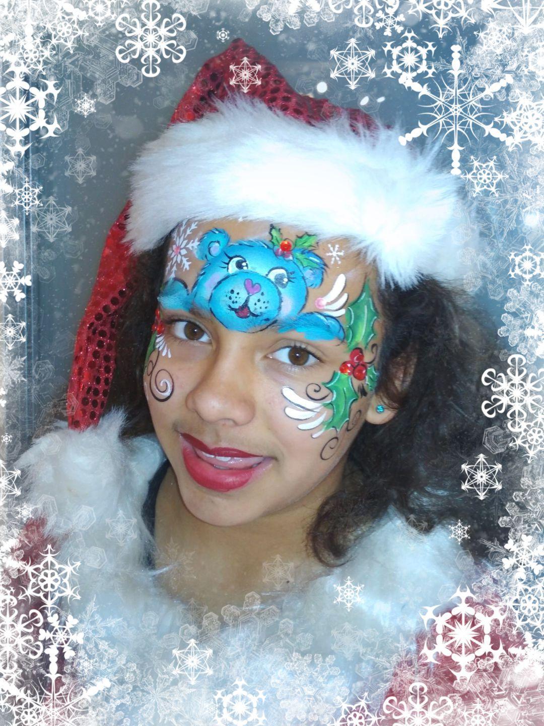 Ein frohes Weihnachtsfest wünscht Happy-Faces-Kinderschminken